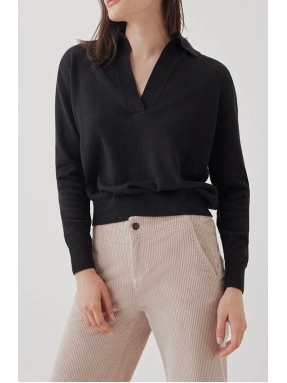 Pact Classic Fine Knit Polo Sweater 100% Organic Cotton Size M
